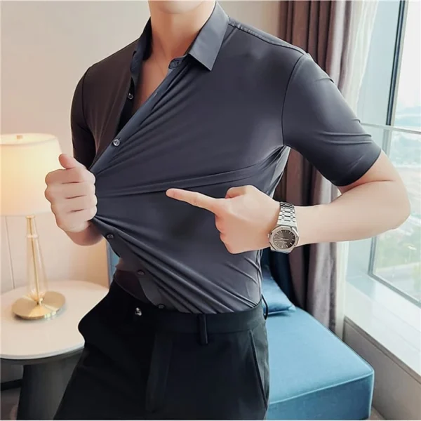 Short Sleeve Elastic Shirt - XS-155cm