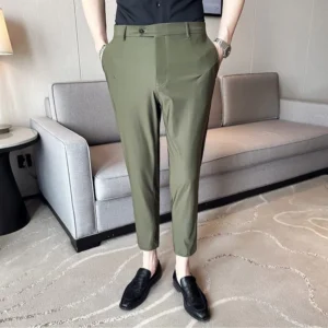 Slim Fit Ankle Pants - XL-175cm