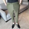 Slim Fit Ankle Pants - XL-175cm