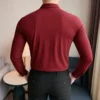 Long Sleeve Maroon Shirt - XL-175cm