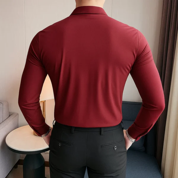 Long Sleeve Maroon Shirt - XL-175cm