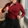Long Sleeve Maroon Shirt - XL-175cm
