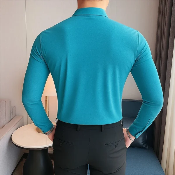 Long Sleeve Plain Shirt - XL-175cm