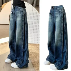 Loose Wide Leg Jeans - S-160cm