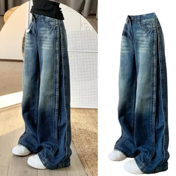 Loose Wide Leg Jeans - S-160cm