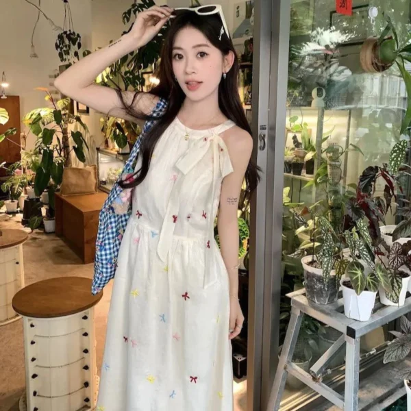 Halter Neck Strap Dress - XL-175cm