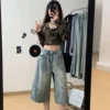 Knee Length Denim Shorts - M-165cm