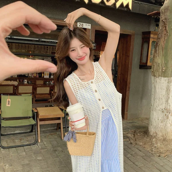 sg-11134201-7rd69-m7c23dxq8df441.webp Blue Strap Beach Dress - S-160cm