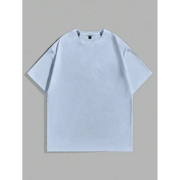 Haze Blue Oversize Short Sleeve T-Shirt - XL-175cm