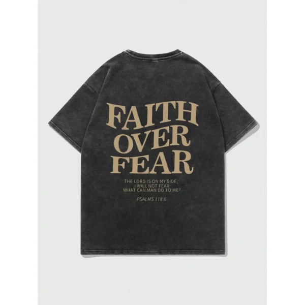 Letter Printed Round Neck Summer Short Sleeve T-Shirt - S-160cm