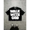 sg-11134201-824ji-me1kmx5yuozn8e.webp Street Letter Print Short Sleeve Cropped T-Shirt - M-165cm