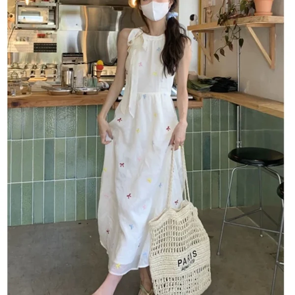 Halter Neck Strap Dress - XL-175cm
