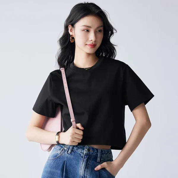 Short Sleeve Crop Top - L-170cm