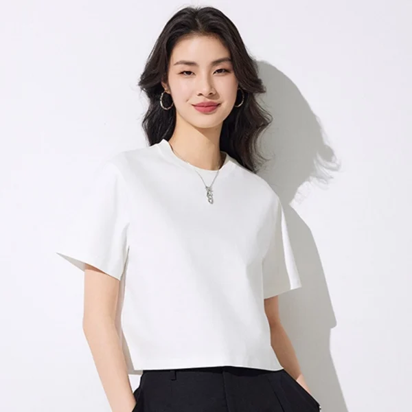Short Sleeve Crop Top - L-170cm