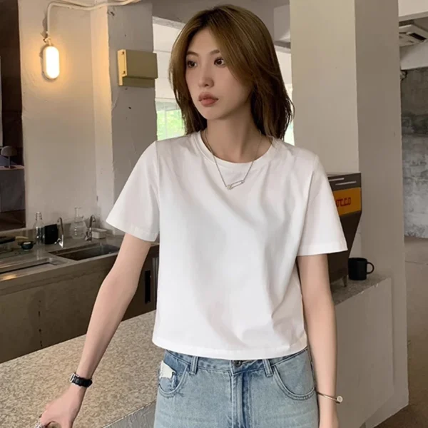 Short Sleeve Crop Top - L-170cm