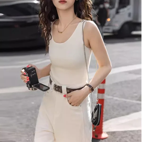 Knitted Strapless Vest - M-165cm